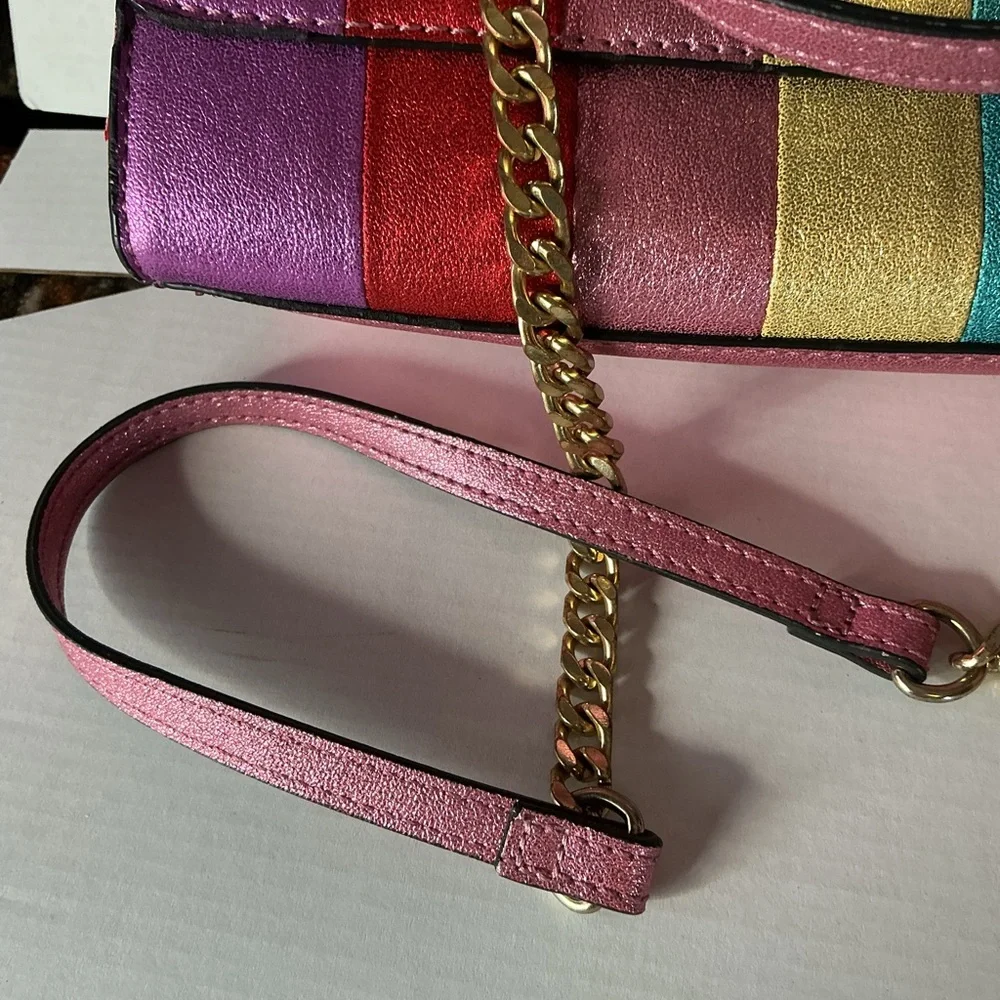 🌈 ALDO Rainbow Metallic Crossbody Bag - Picture 3 of 10